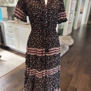 Free People Rare Feelings Black Combo Sundress